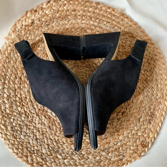 Naturalizer Preston Women's Size 7 Suede Peep Toe Slingback Chunky Block Heel. - Picture 6 of 8